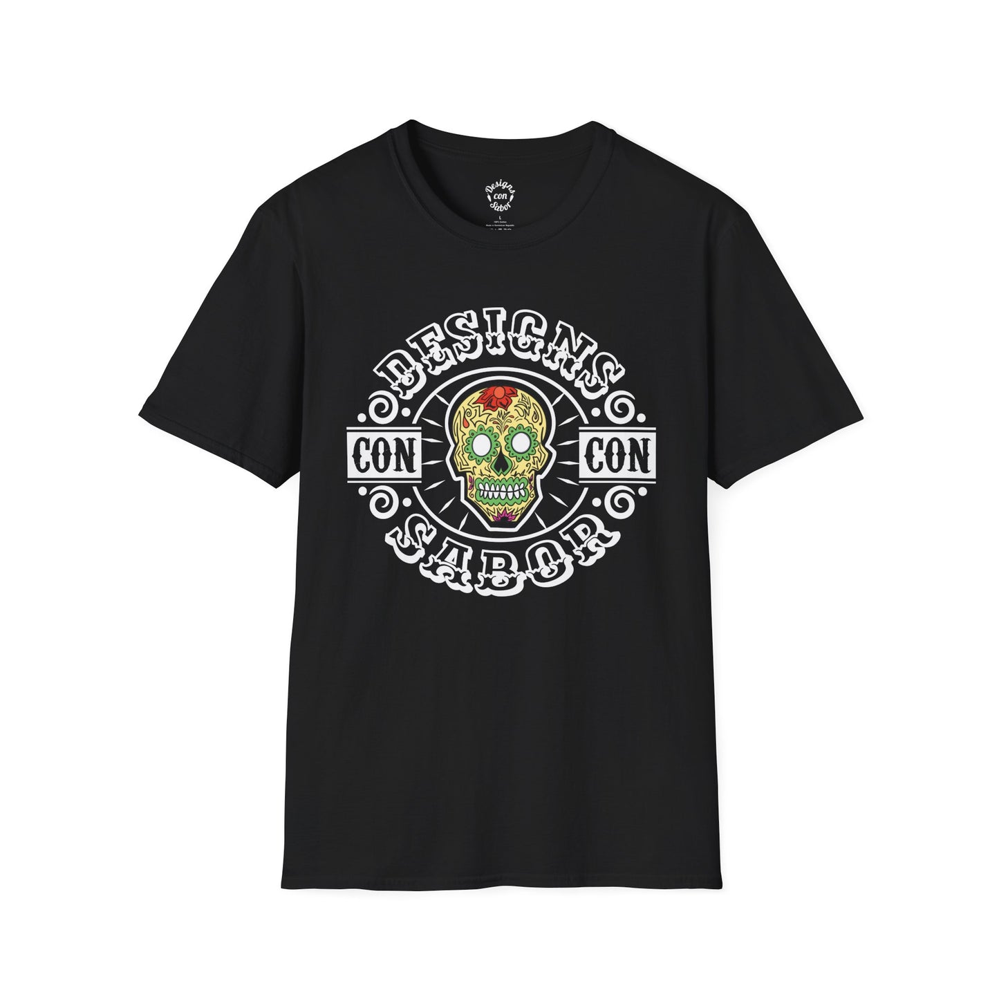 Designs Con Sabor Colorful Skull Tee | Graphic T-Shirt
