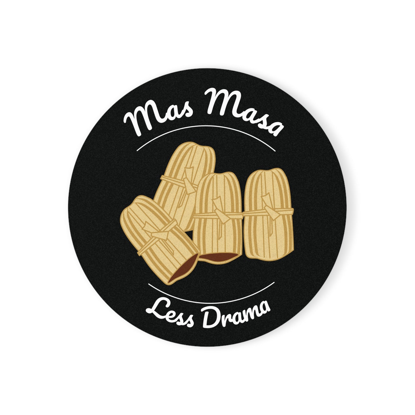 Mas Masa Less Drama Cork Back Coaster