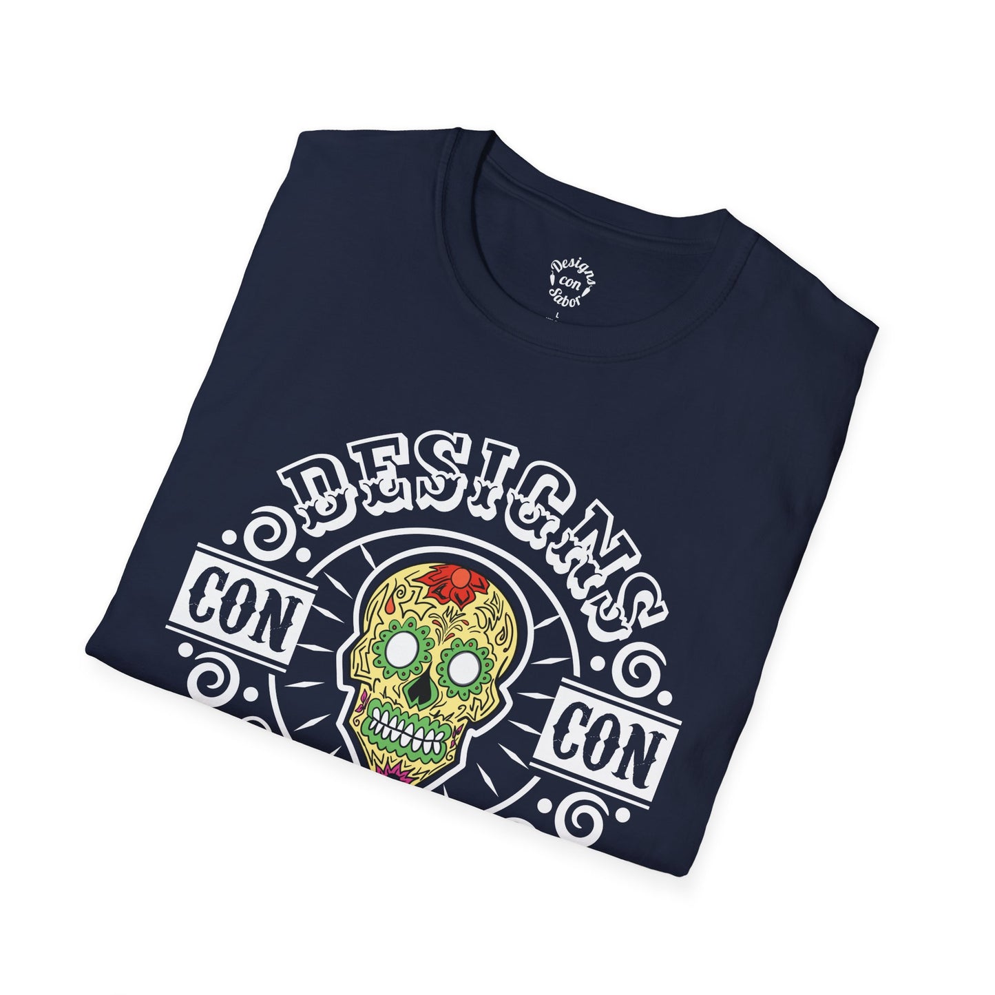 Designs Con Sabor Colorful Skull Tee | Graphic T-Shirt