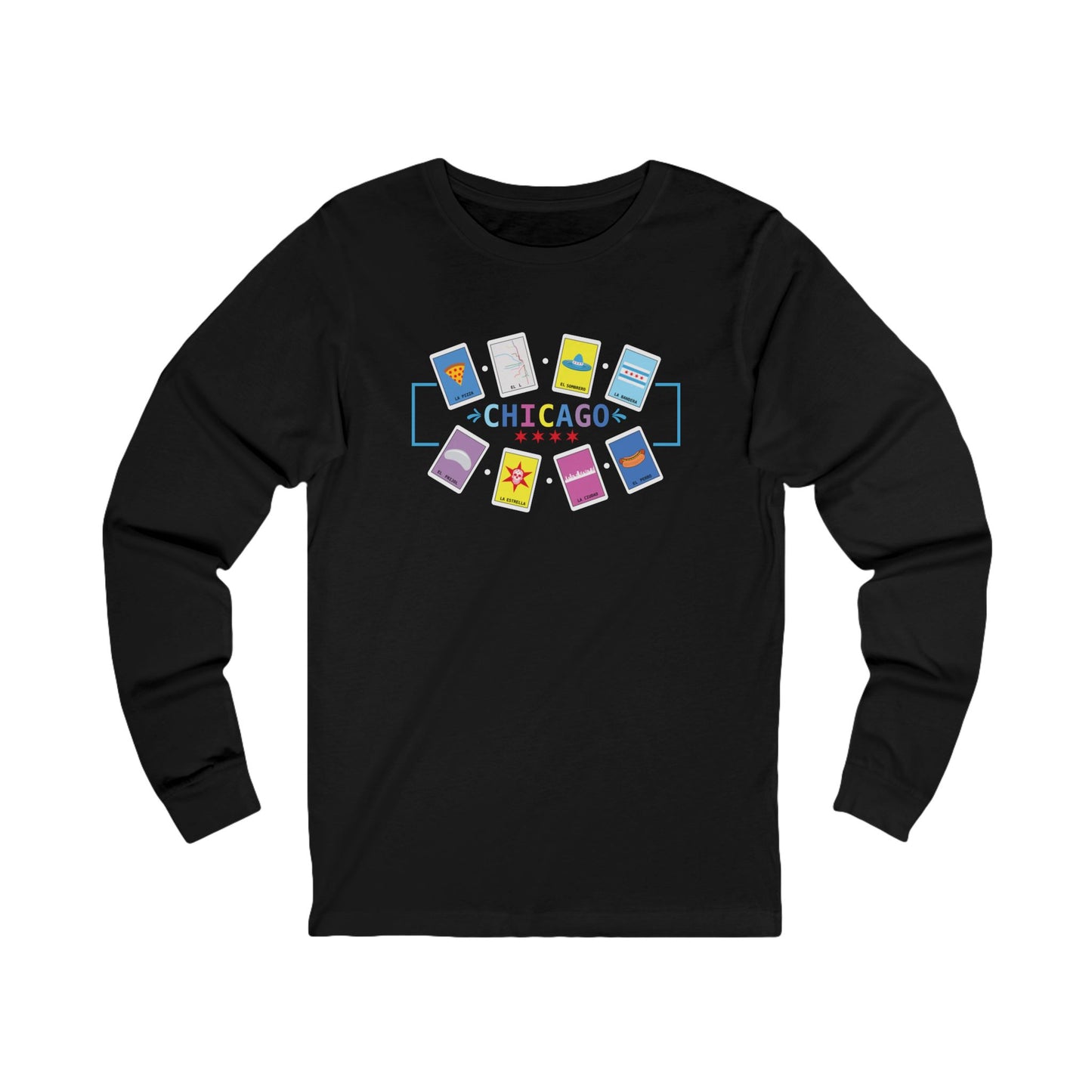 Chicago Lotería Long Sleeve T-Shirt | Mexican-Inspired Chicago Apparel