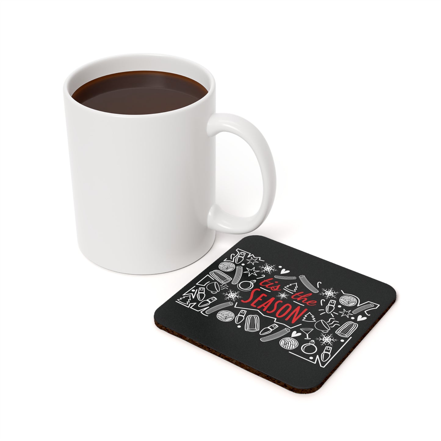 Tis The Season Cork Back Coaster