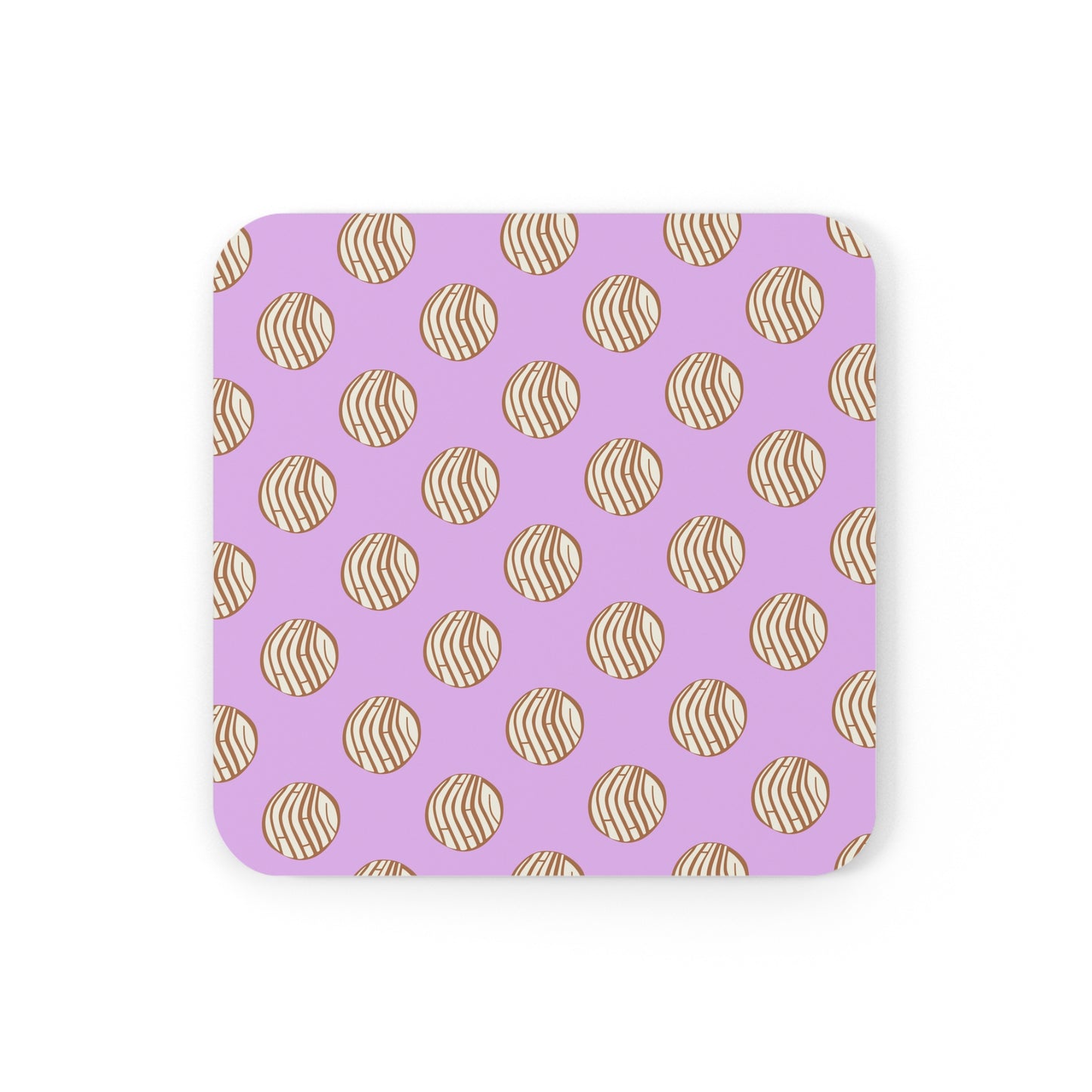 Concha Pattern Cork Back Coaster