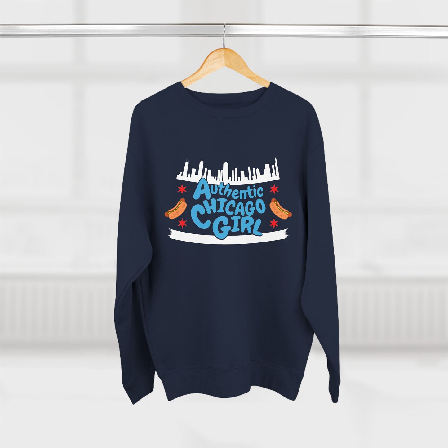 Authentic Chicago Girl Unisex Crewneck Sweatshirt