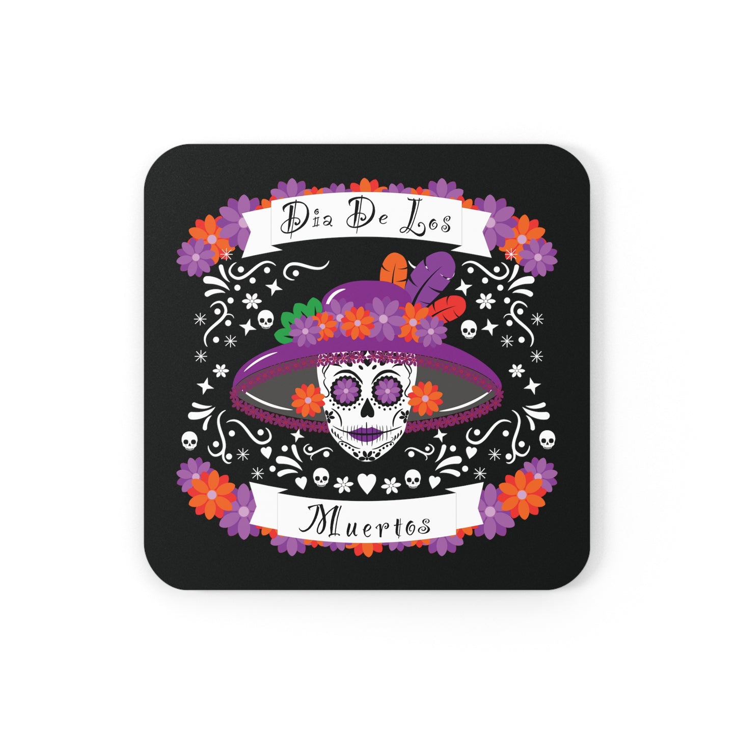 Dia De Los Muertos Catrina Cork Back Coaster