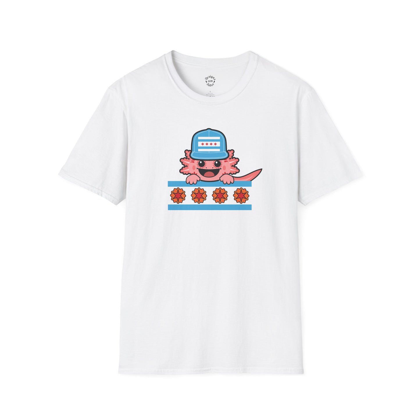 Pink Axolotl Chicago Marigold T-Shirt