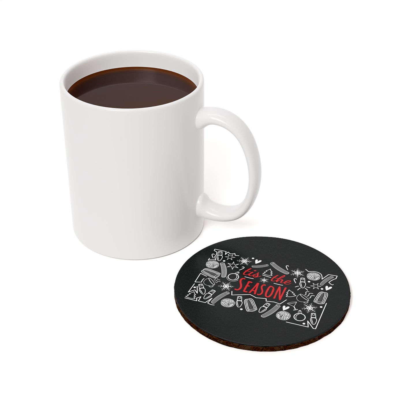Tis The Season Cork Back Coaster