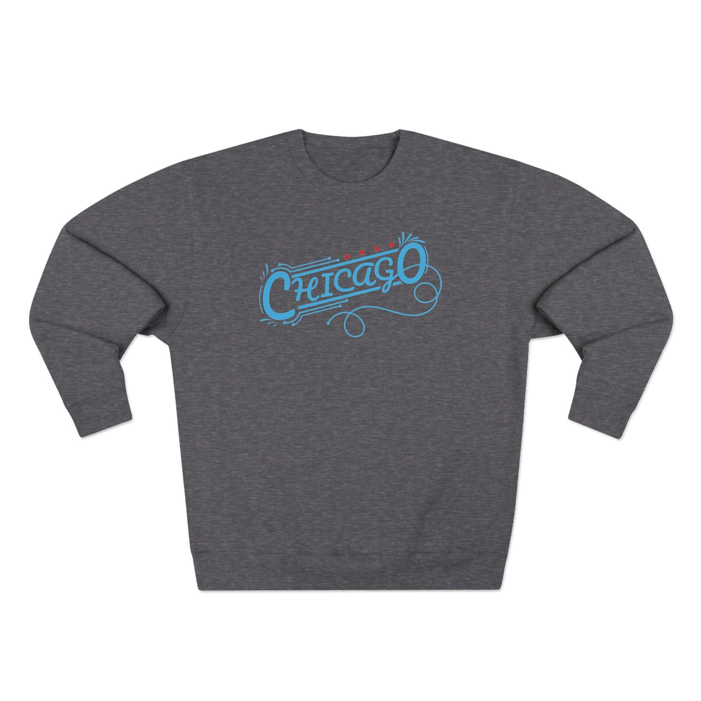 Chicago Logo Curly Swash Unisex Crewneck Sweatshirt