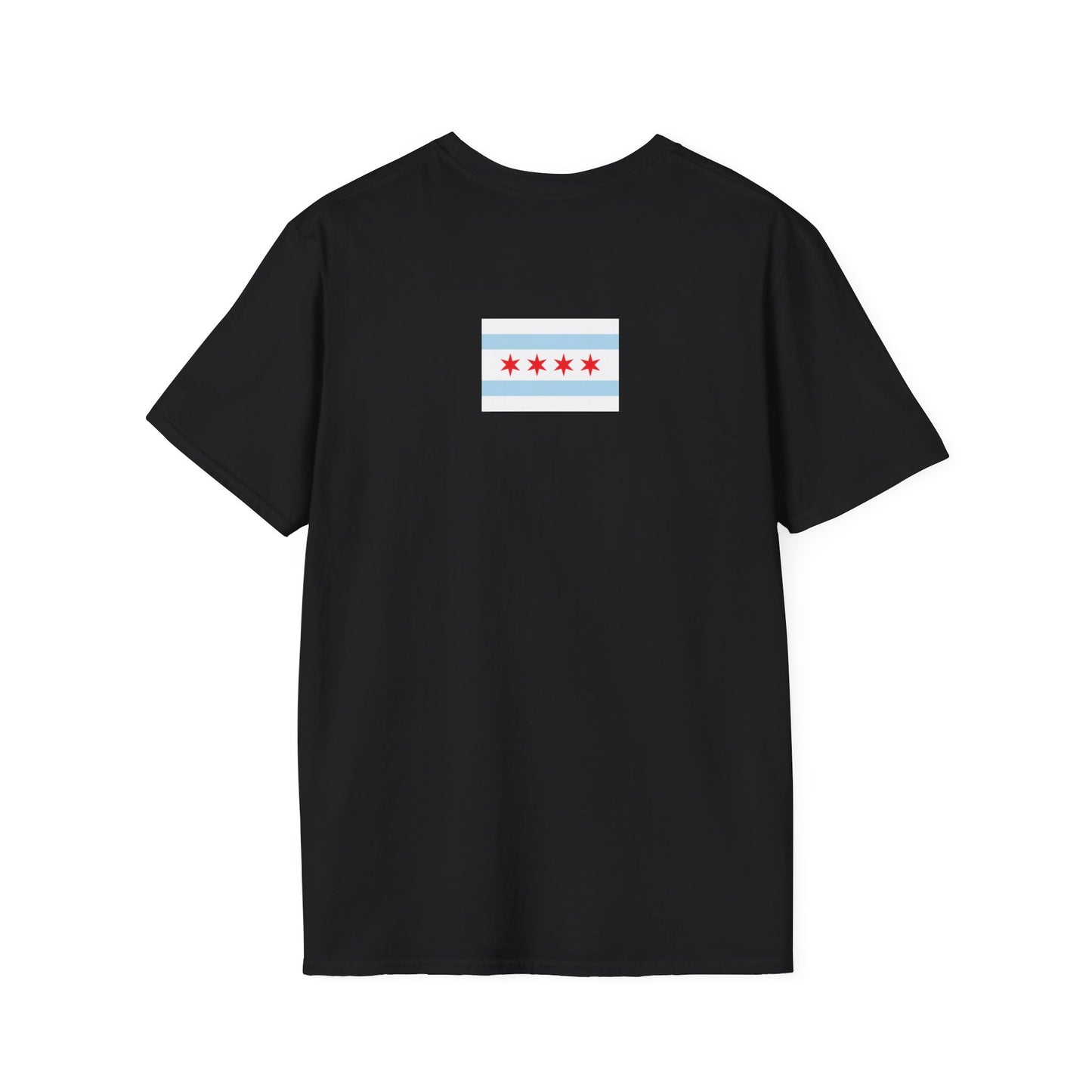 Chicago Skyline Front & Flag On Back
