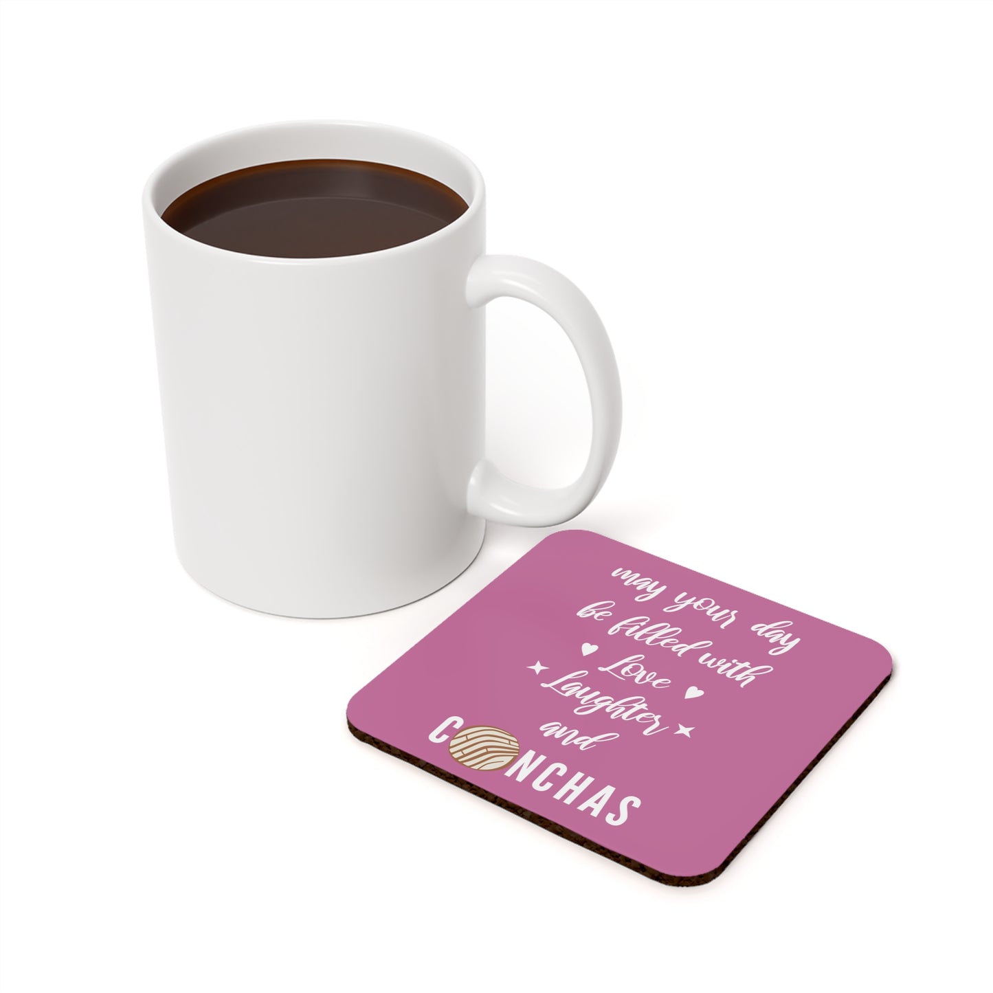 May Your Day Be Filled With Conchas Cork Back Coaster