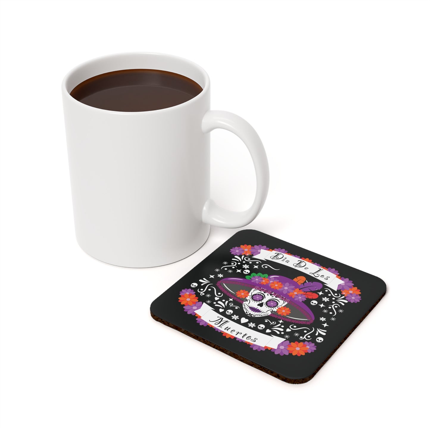 Dia De Los Muertos Catrina Cork Back Coaster