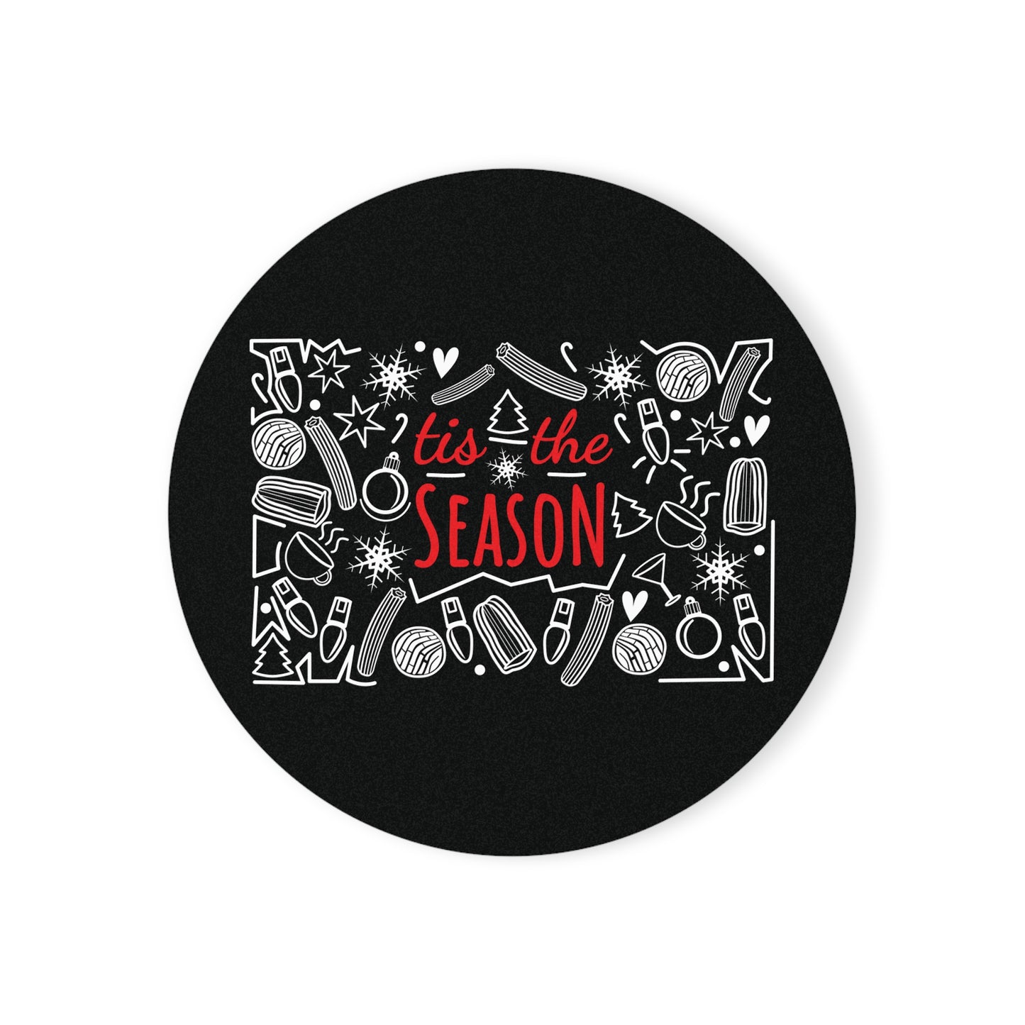Tis The Season Cork Back Coaster