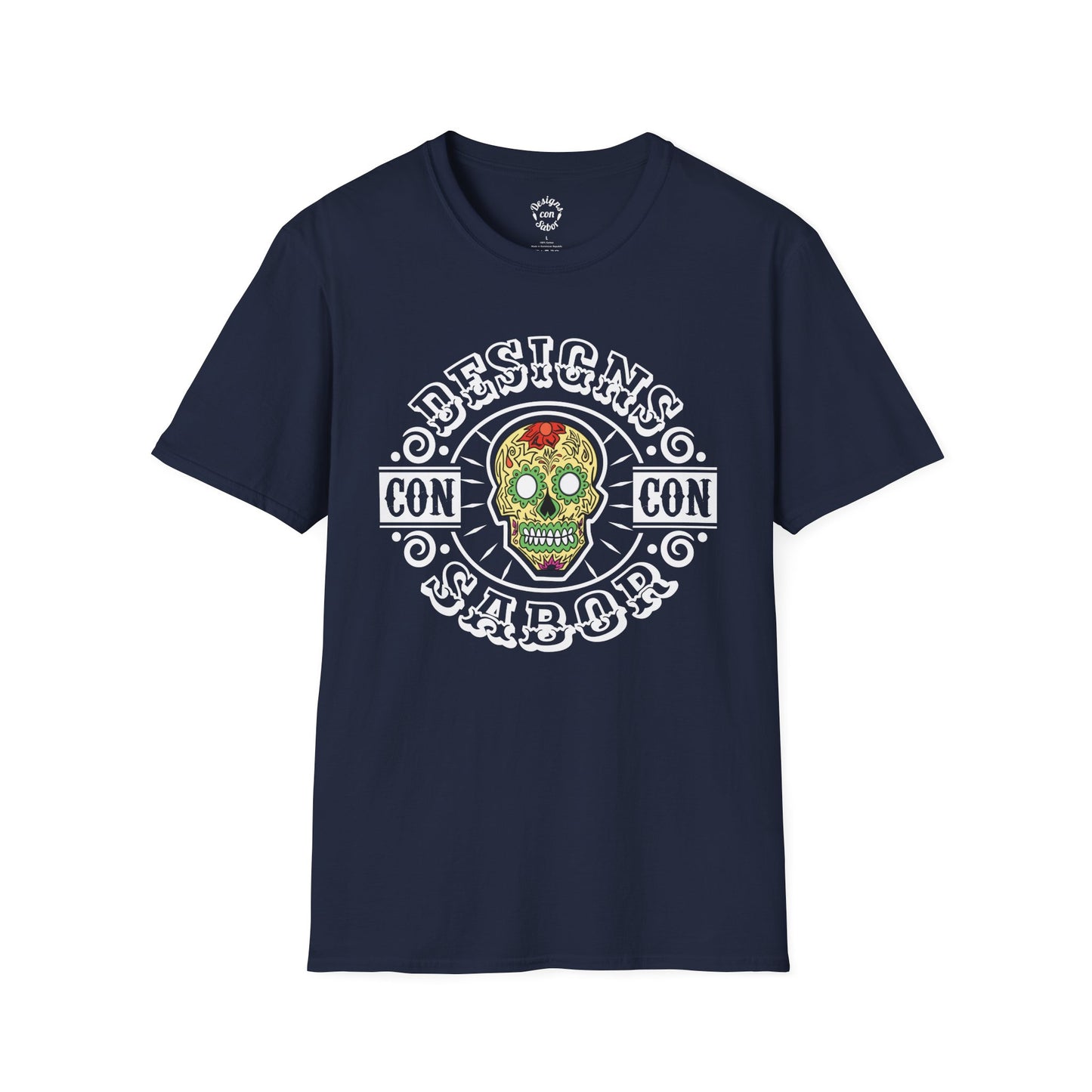 Designs Con Sabor Colorful Skull Tee | Graphic T-Shirt