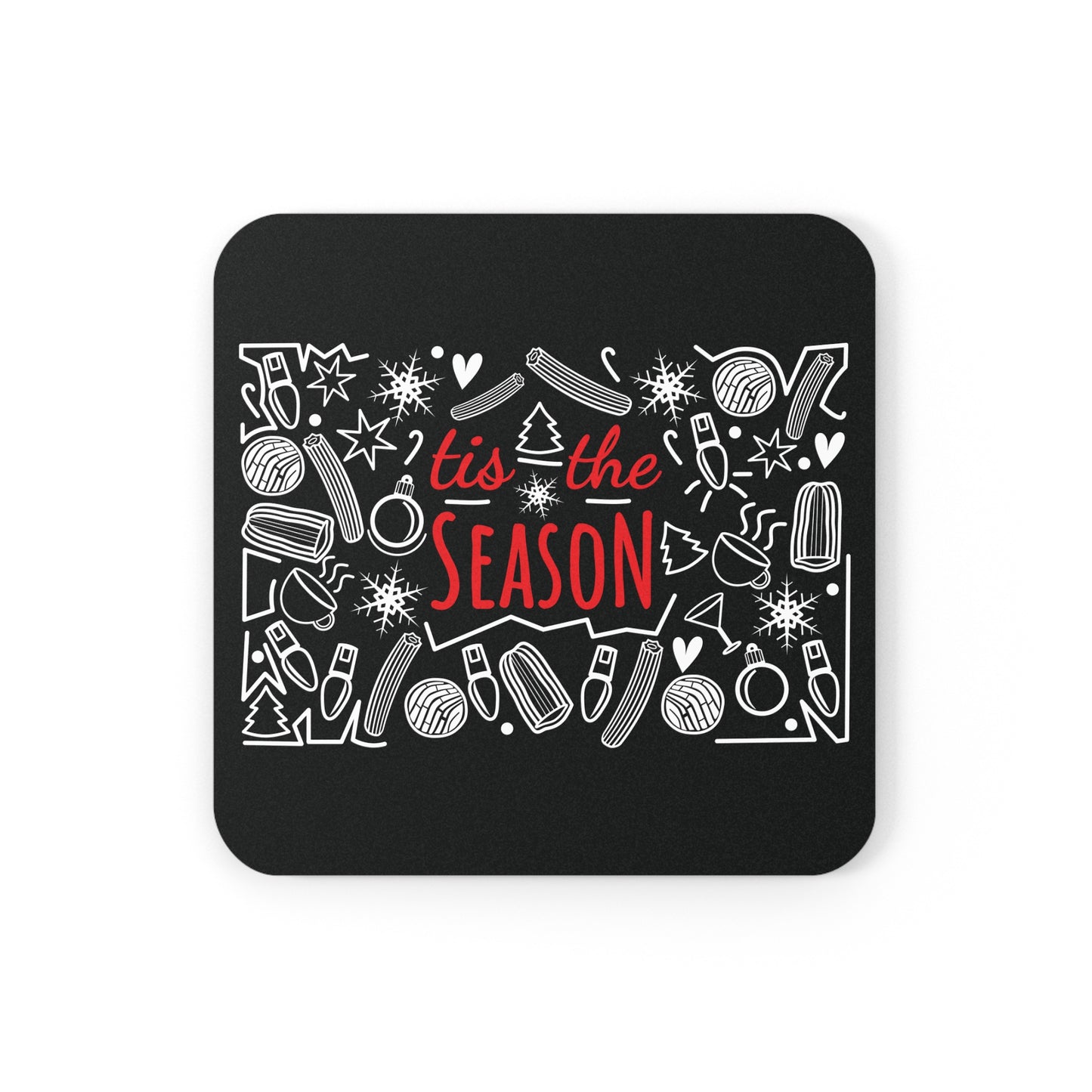 Tis The Season Cork Back Coaster