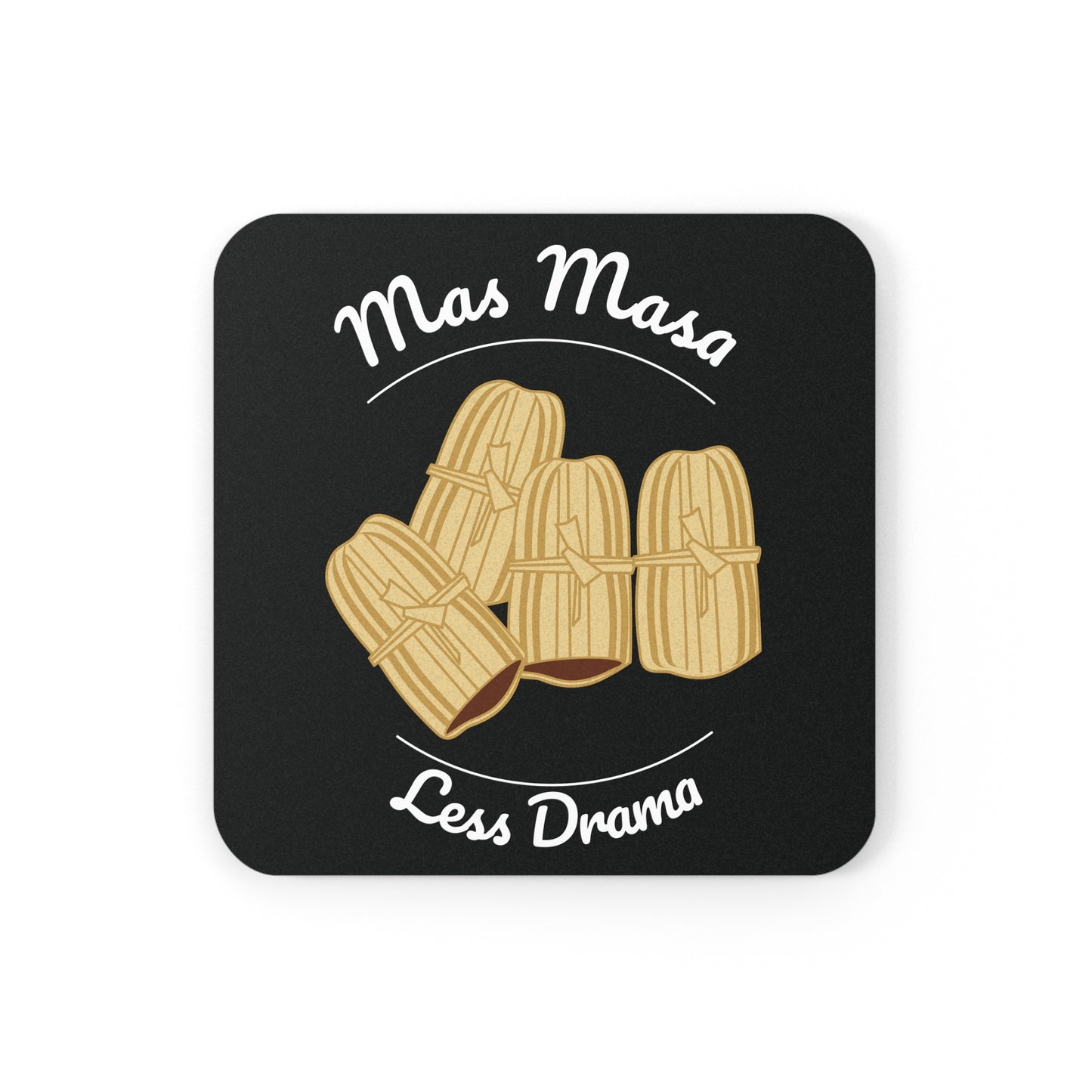 Mas Masa Less Drama Cork Back Coaster