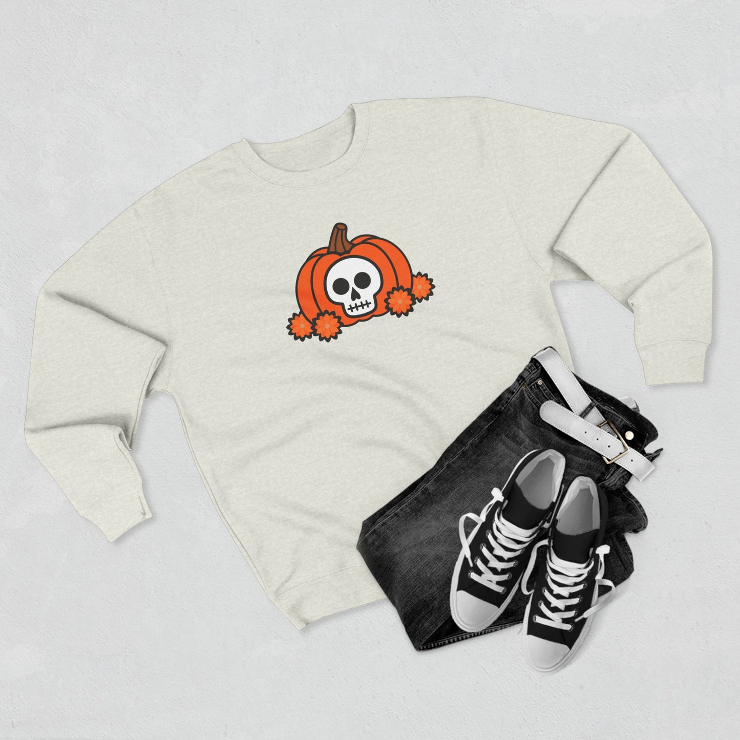 Pumpkin Calavera Crewneck Sweatshirt