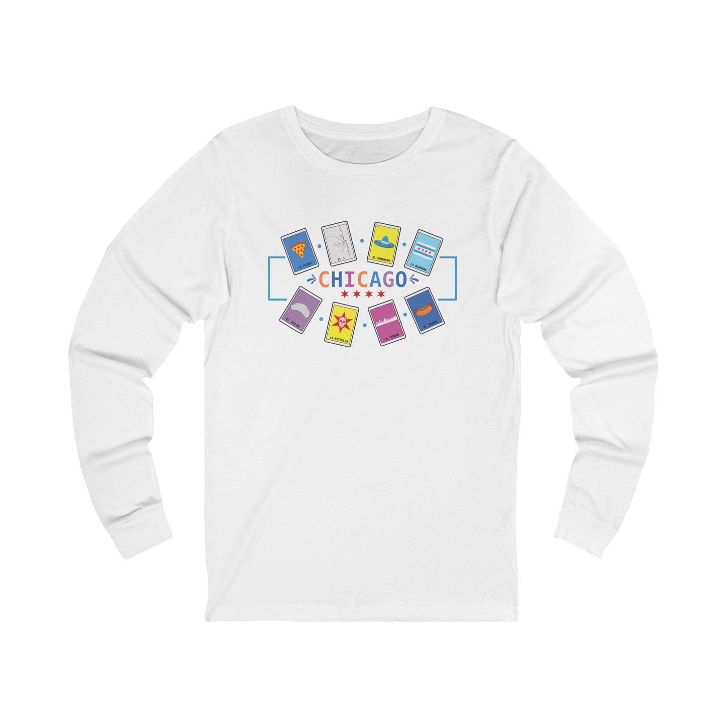 Chicago Lotería Long Sleeve T-Shirt | Mexican-Inspired Chicago Apparel