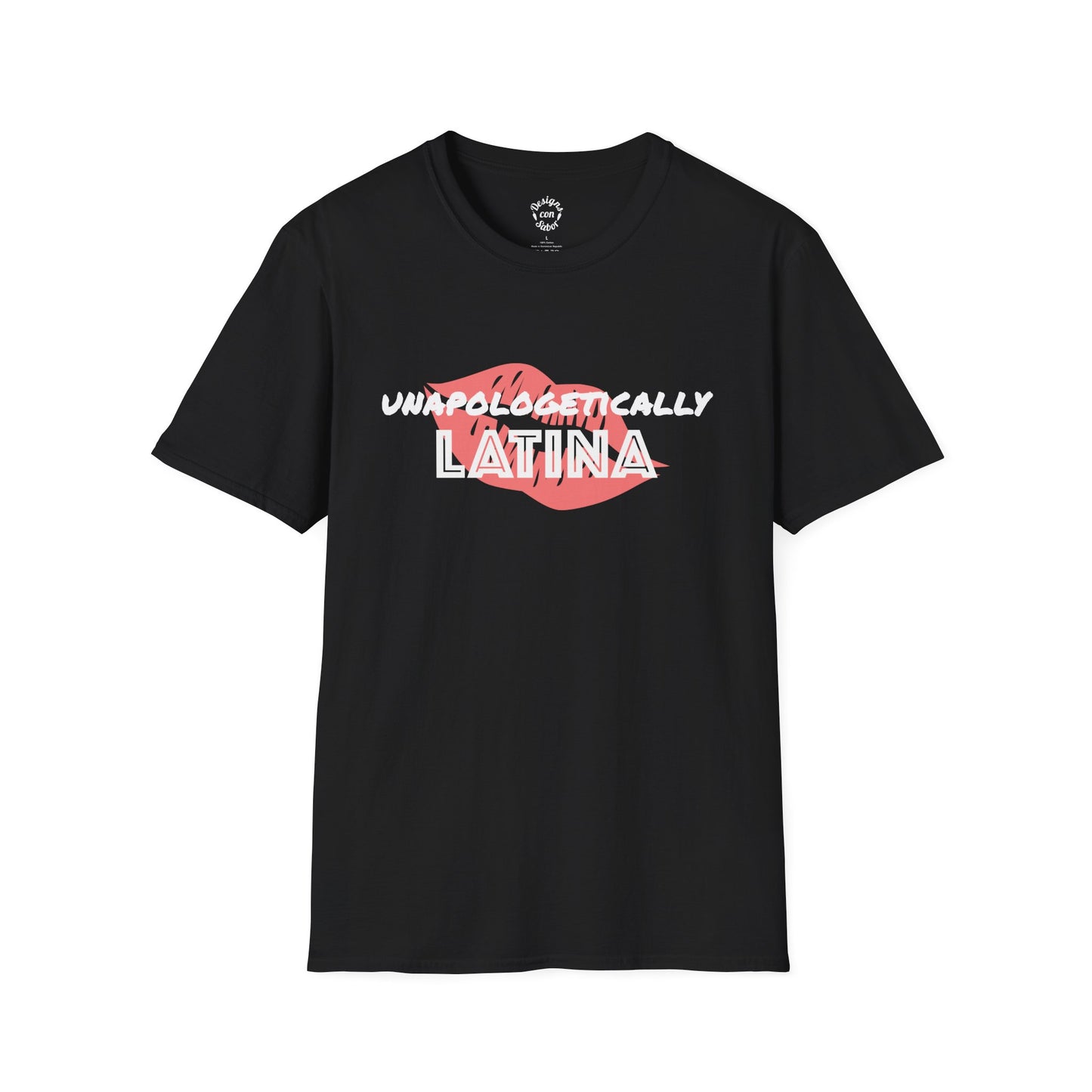 Unapologetically Latina Soft Cotton Tee | Latina Pride Shirt with Kiss Lips Design