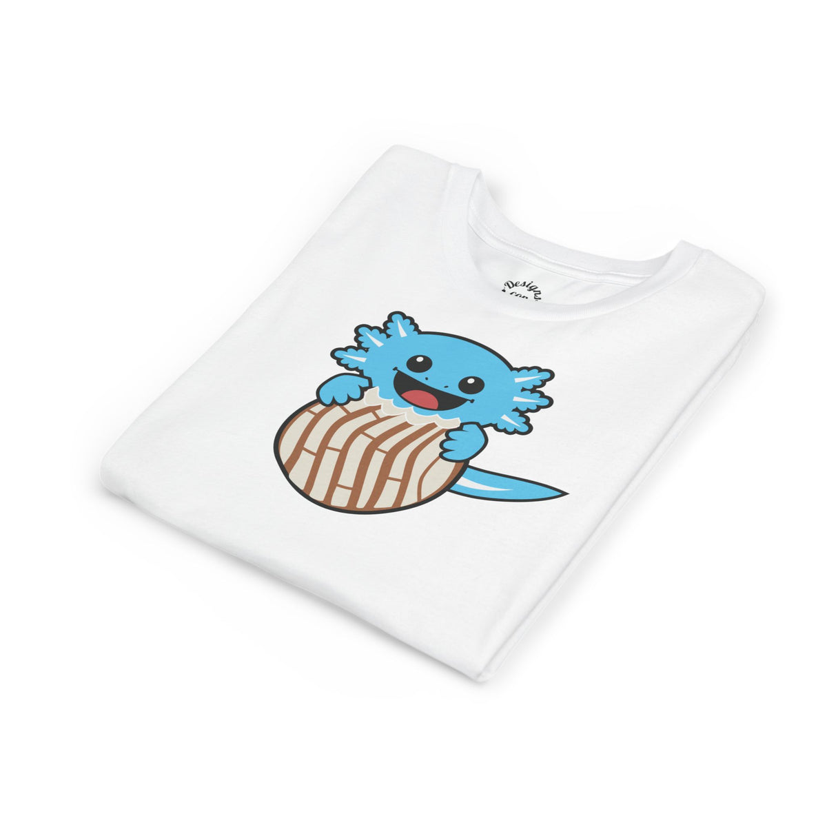 Blue Axolotl Eating Concha Youth T Shirt
