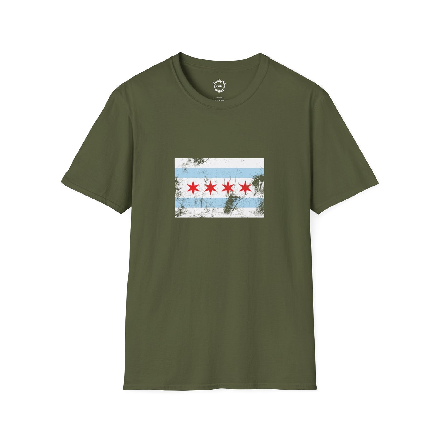 Chicago Flag Vintage Blue and Red