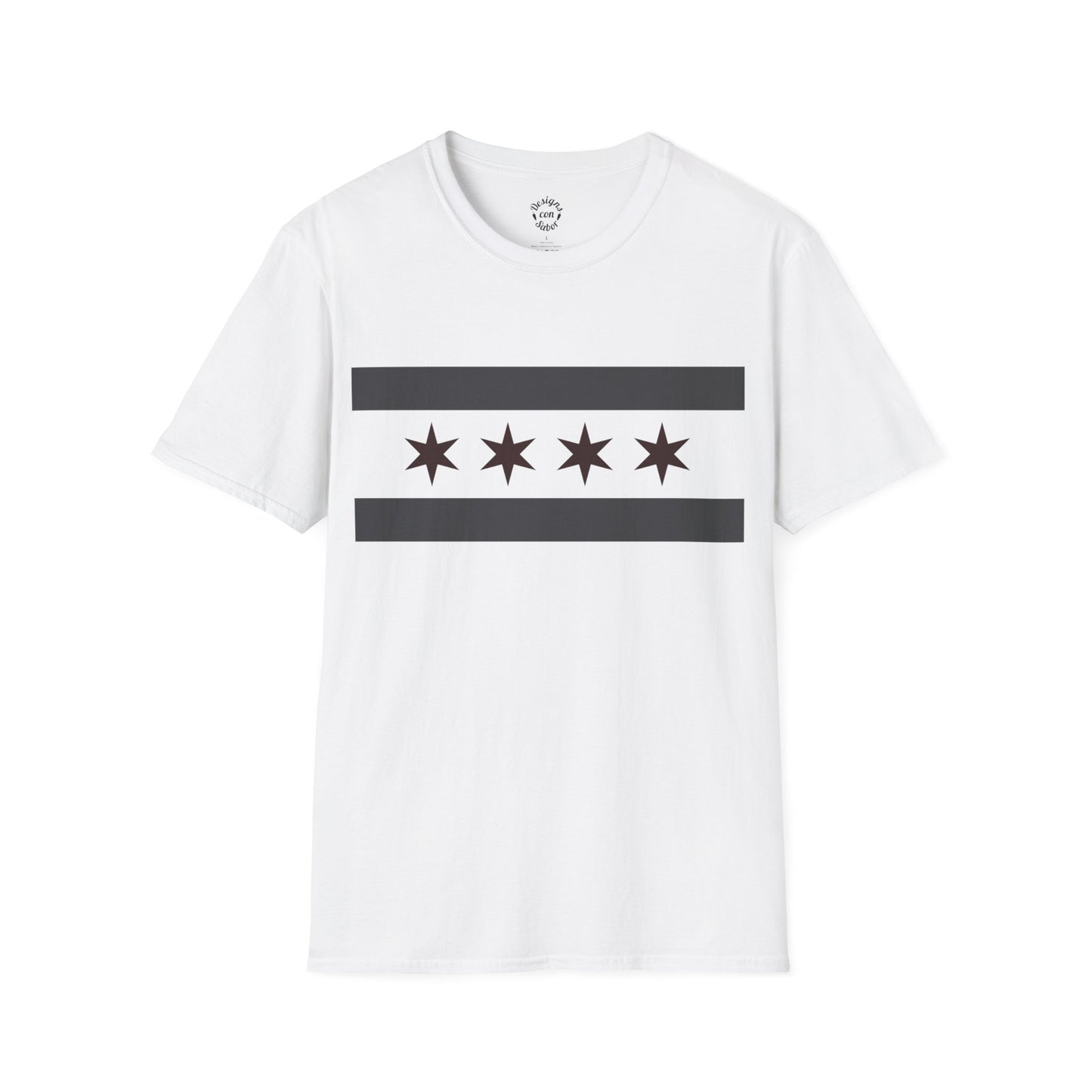 Chicago Flag Matte Black and Red