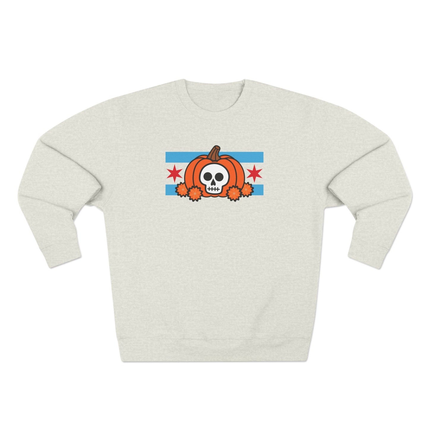 Chicago Pumpkin Calavera Crewneck Sweatshirt