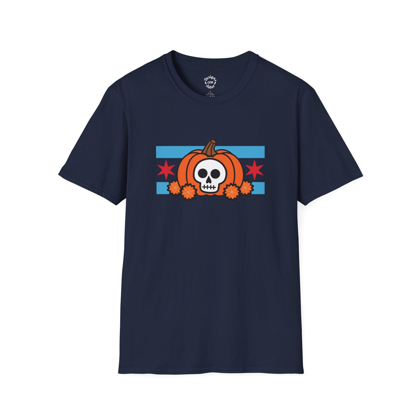 Chicago Pumpkin Calavera T Shirt