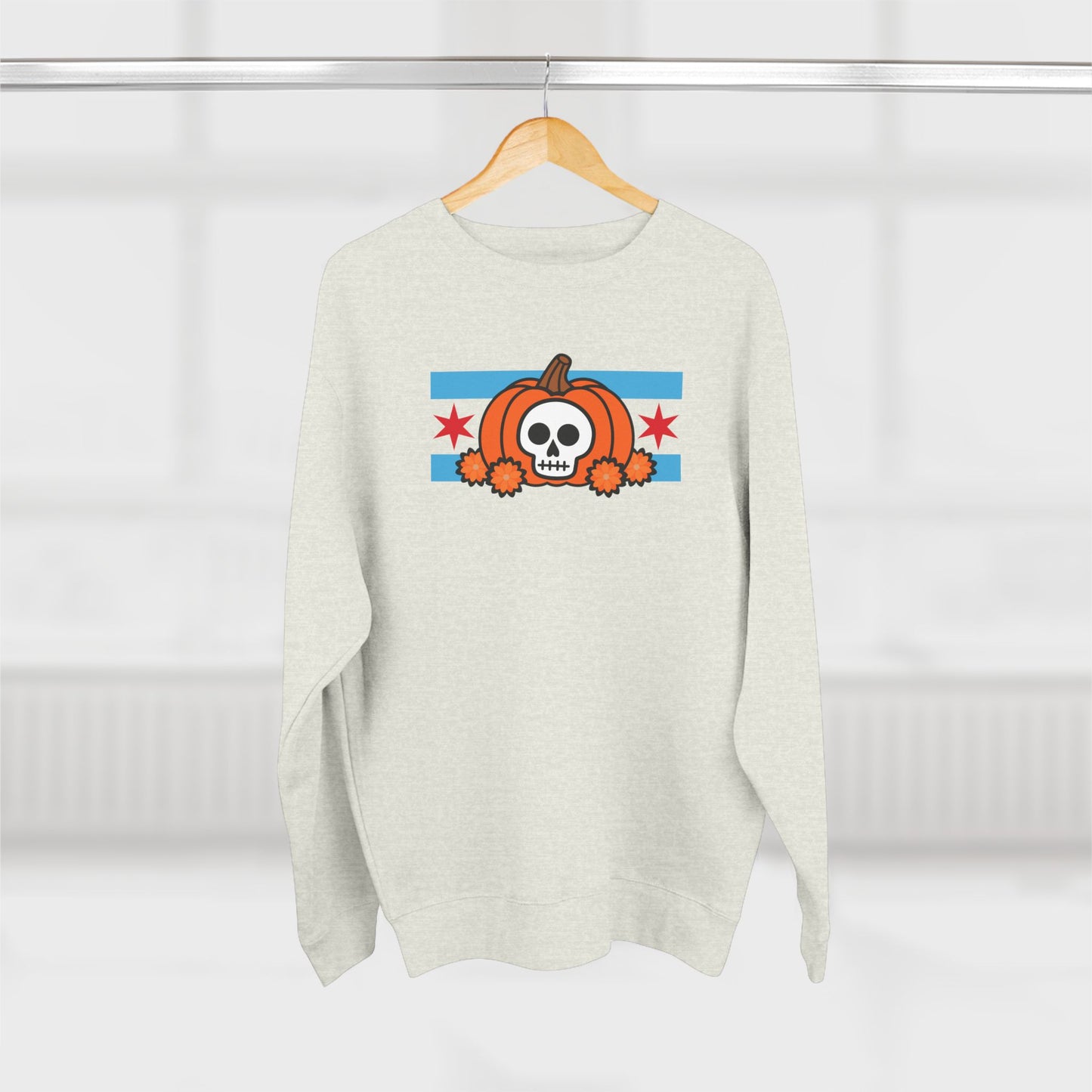 Chicago Pumpkin Calavera Crewneck Sweatshirt