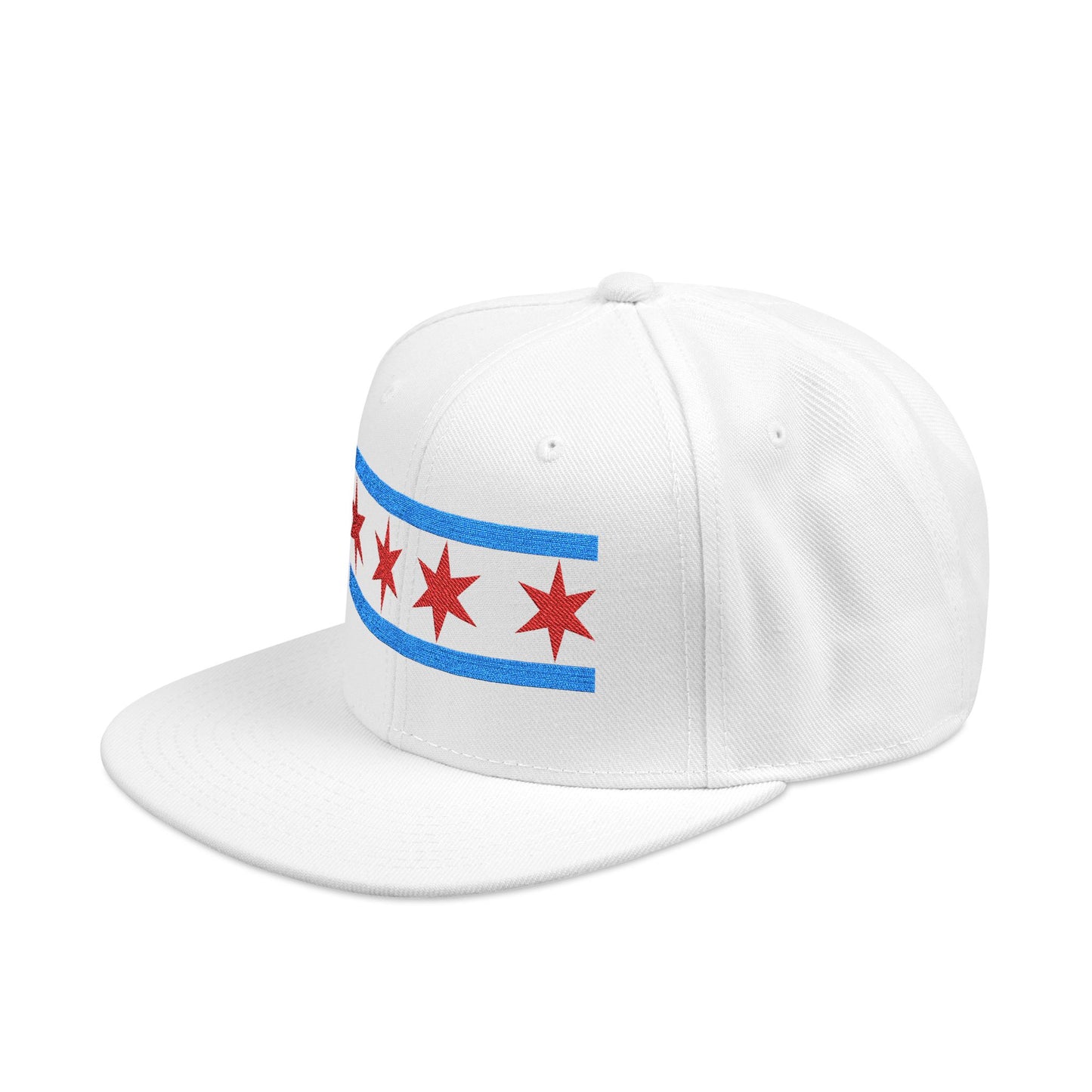 Chicago Flag Snapback Hat Embroidered Stars and Stripes