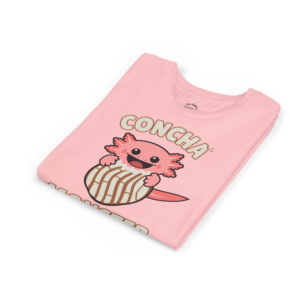 Pink Axolotl Concha Monster Youth T Shirt