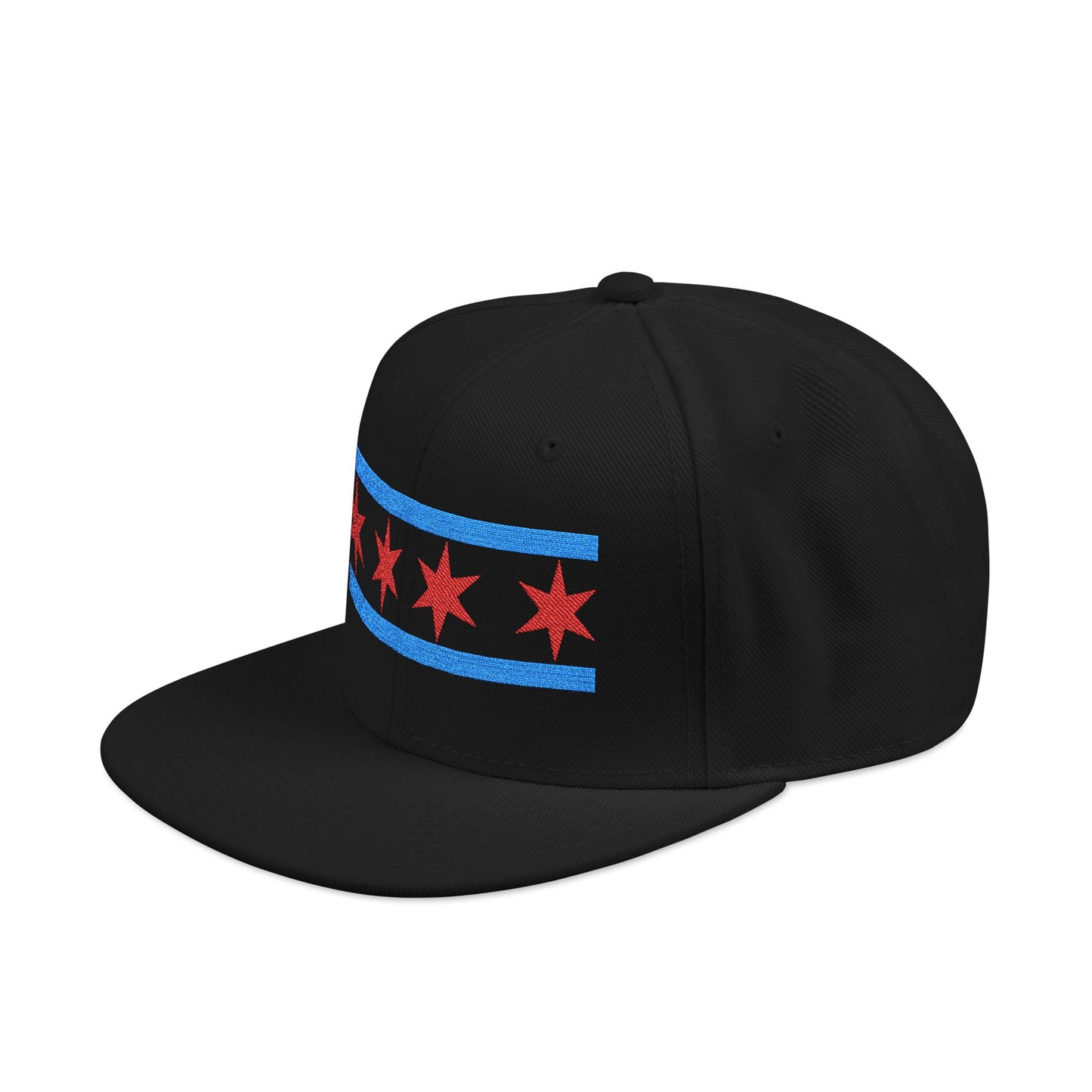 Chicago Flag Snapback Hat Embroidered Stars and Stripes