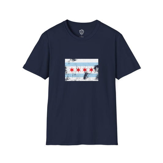 Chicago Flag Vintage Blue and Red