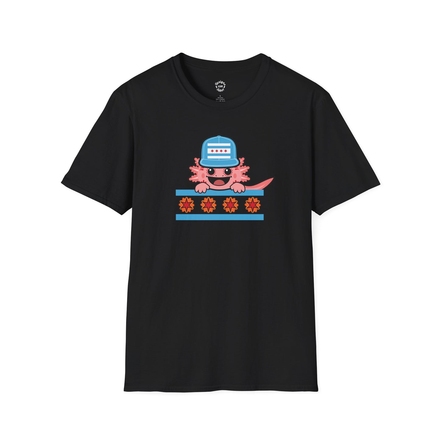 Pink Axolotl Chicago Marigold T-Shirt