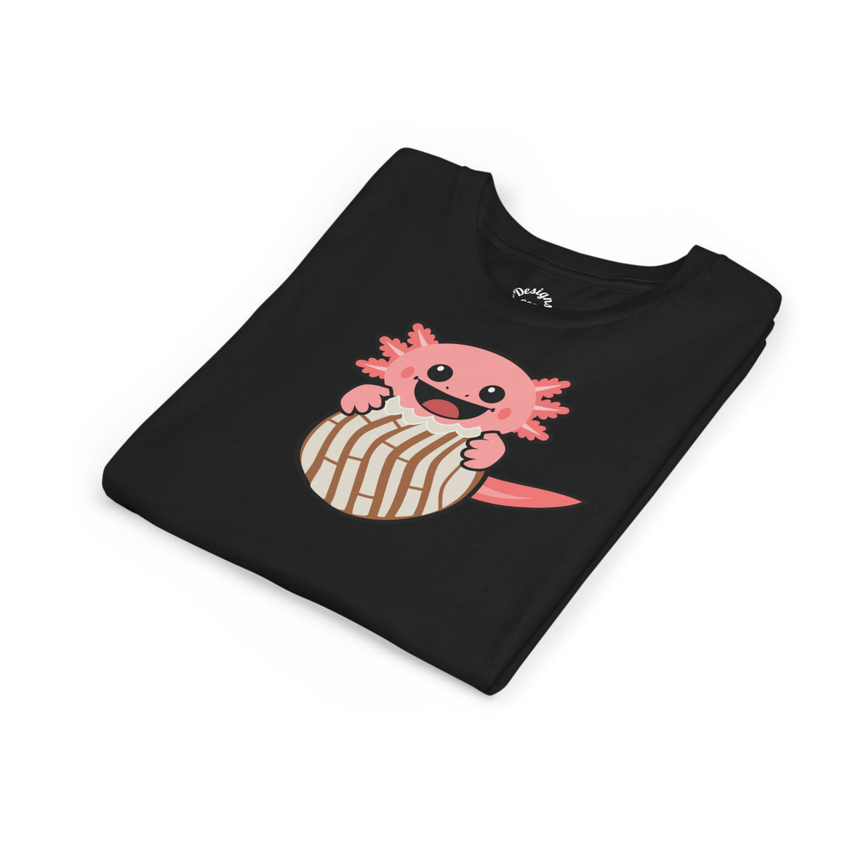 Pink Axolotl Eating Concha Youth T Shirt