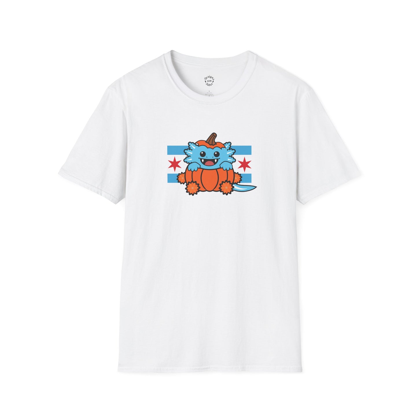 Blue Axolotl Chicago Halloween Pumpkin T Shirt