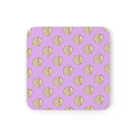 Concha Pattern Cork Back Coaster