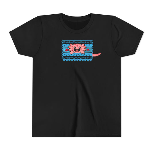 Youth Pink Axolotl Chicago Papel Picado T Shirt
