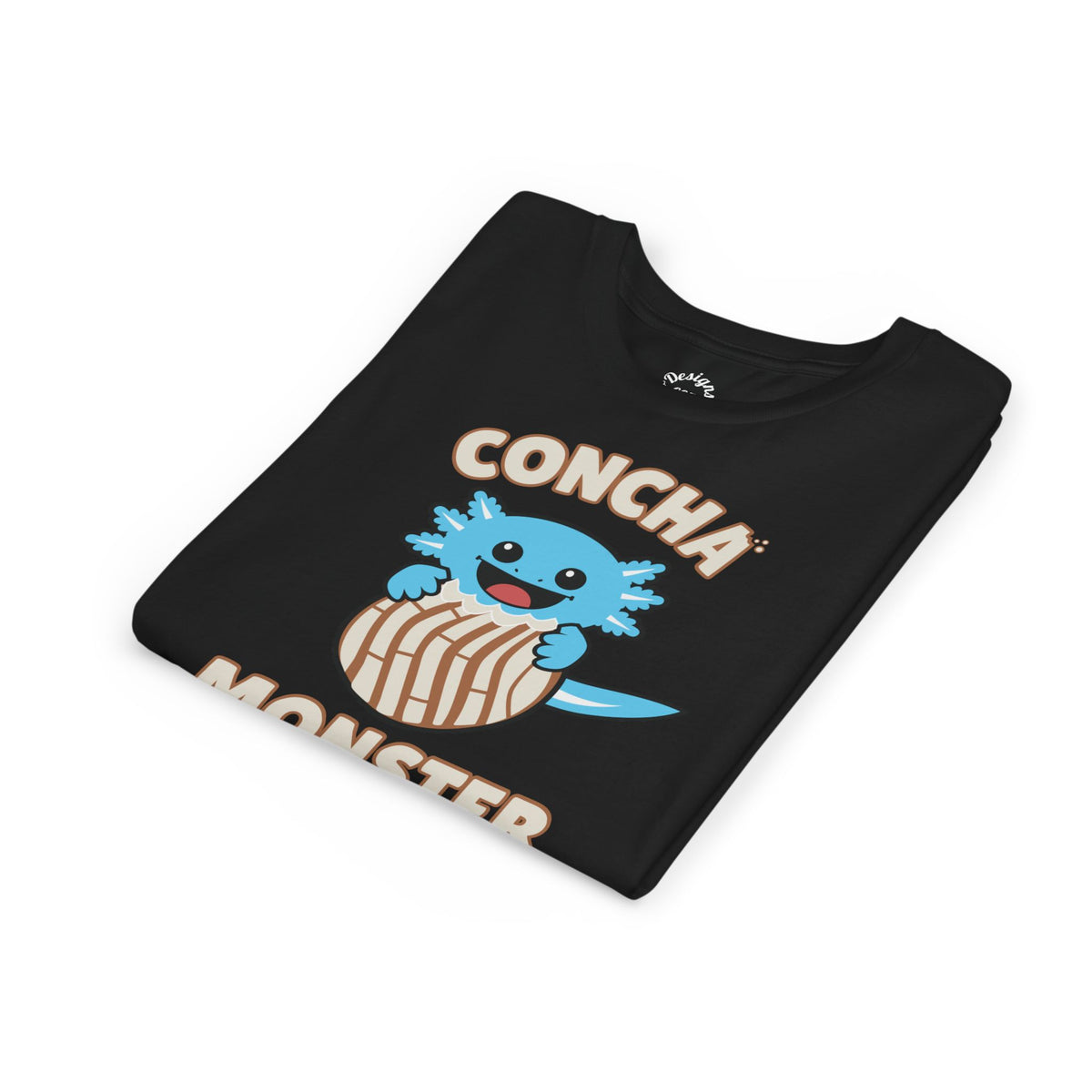 Blue Axolotl Concha Monster Youth T Shirt