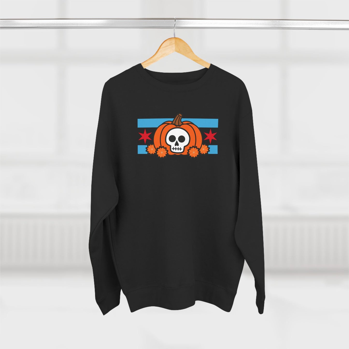 Chicago Pumpkin Calavera Crewneck Sweatshirt