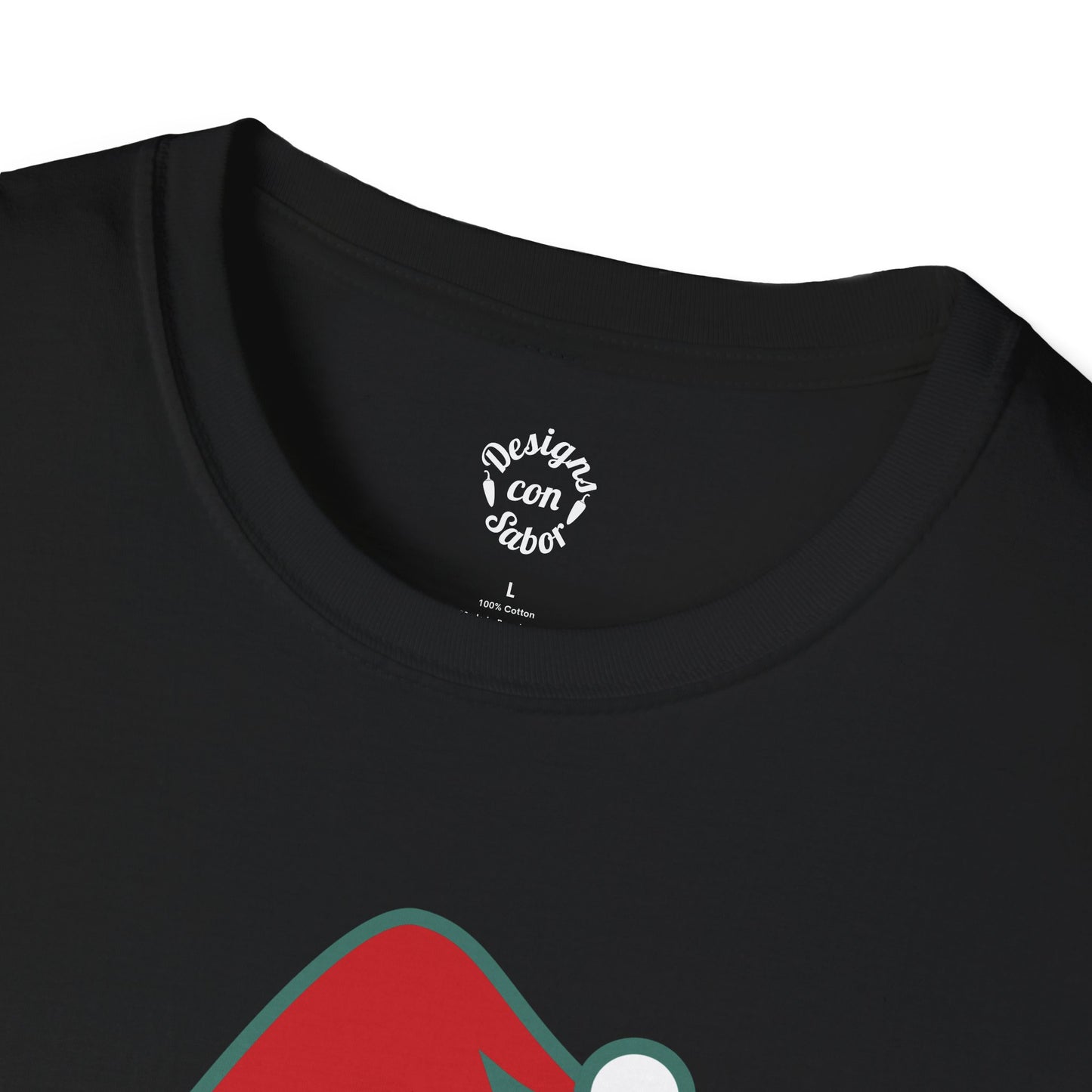 Santa Calavera Wreath Christmas Tee