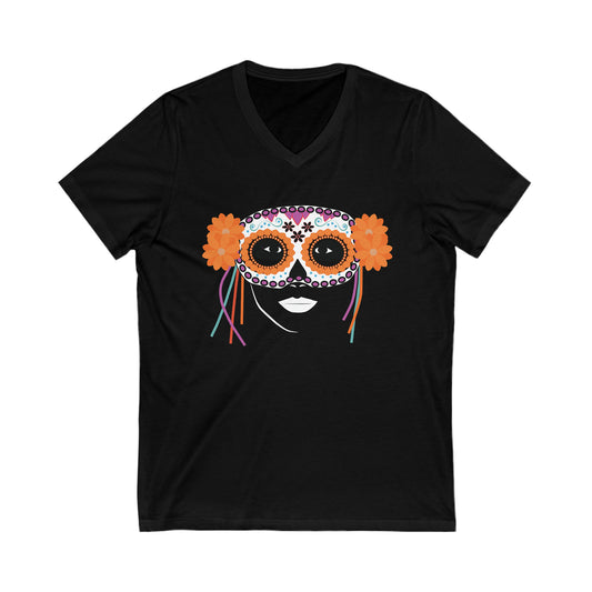 Girl With Dia De Los Muertos Mask