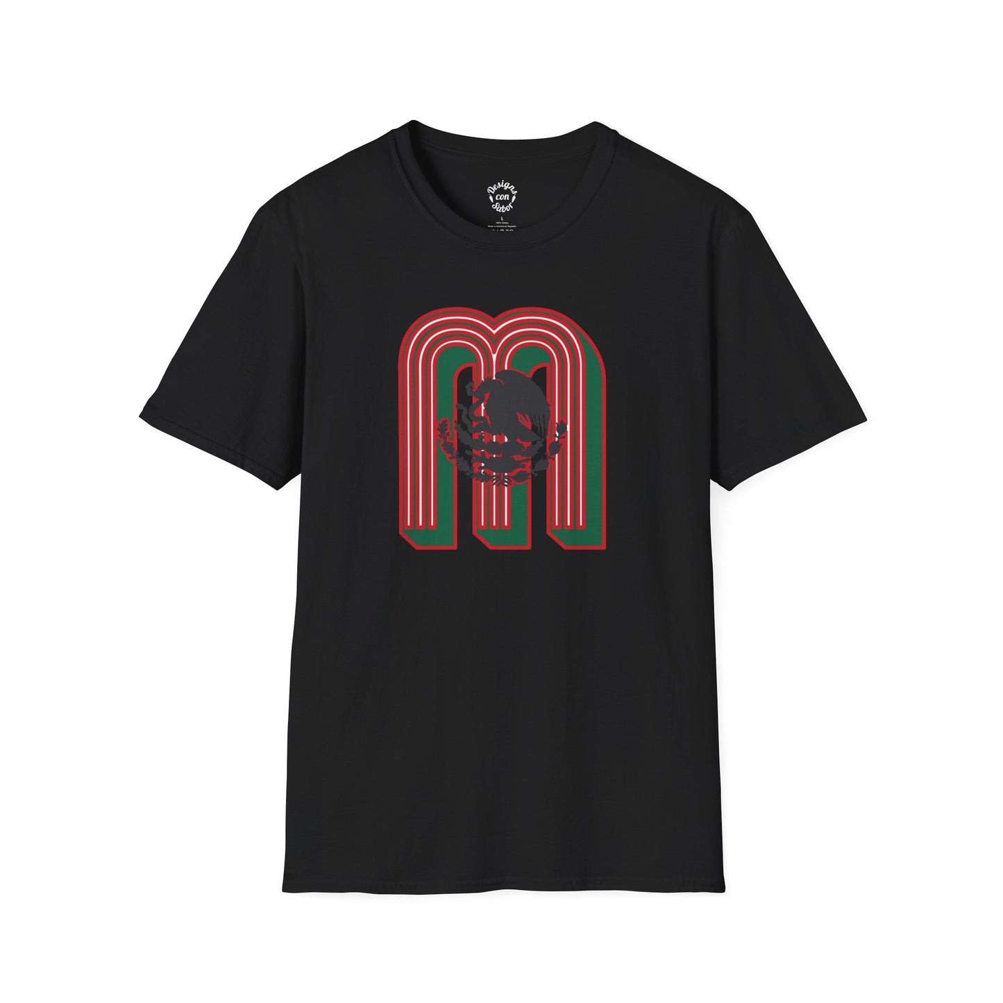 Mexico Eagle Matte Black With Letter M Flag Colors