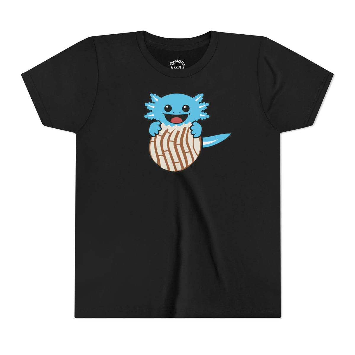 Blue Axolotl Eating Concha Youth T Shirt