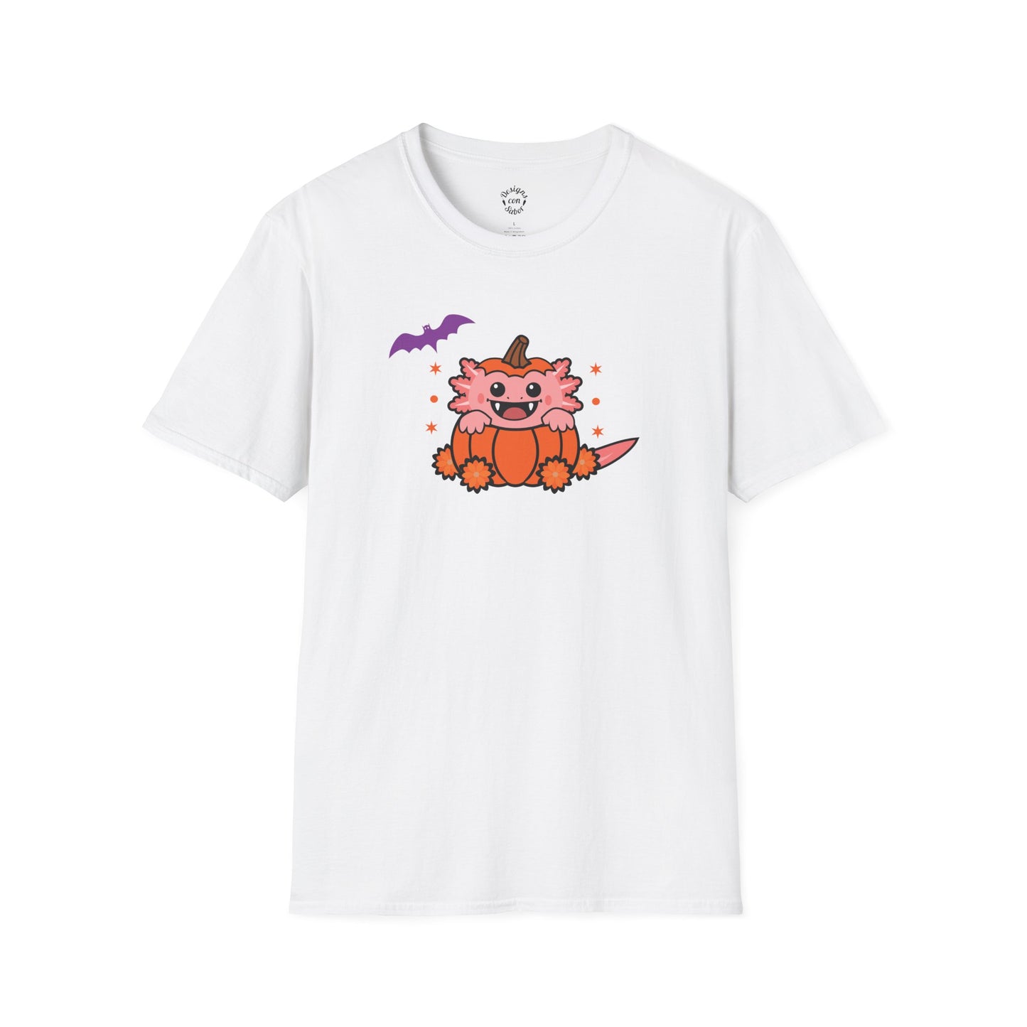 Vampire Axolotl Pumpkin Halloween T-Shirt