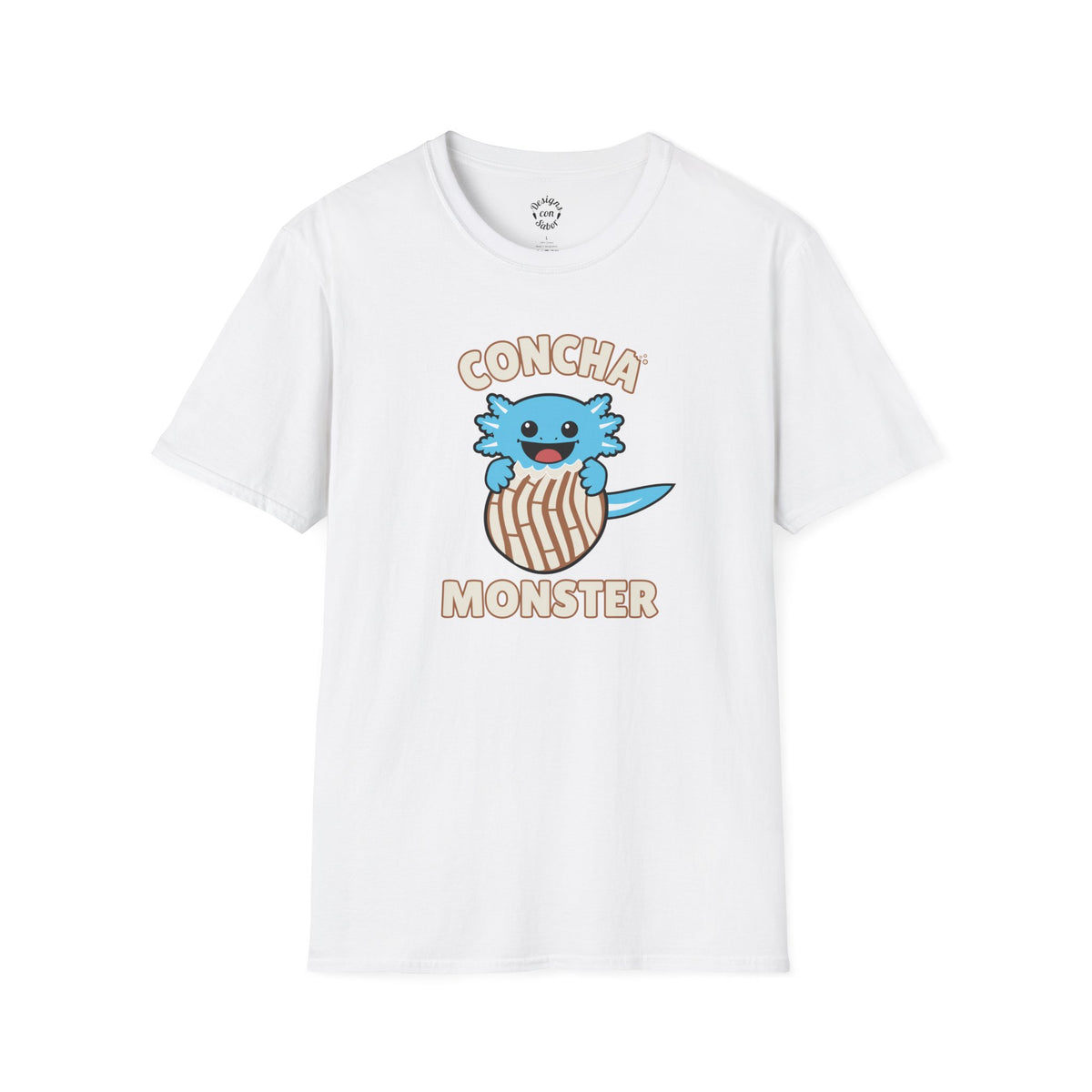 Blue Axolotl Concha Monster T Shirt