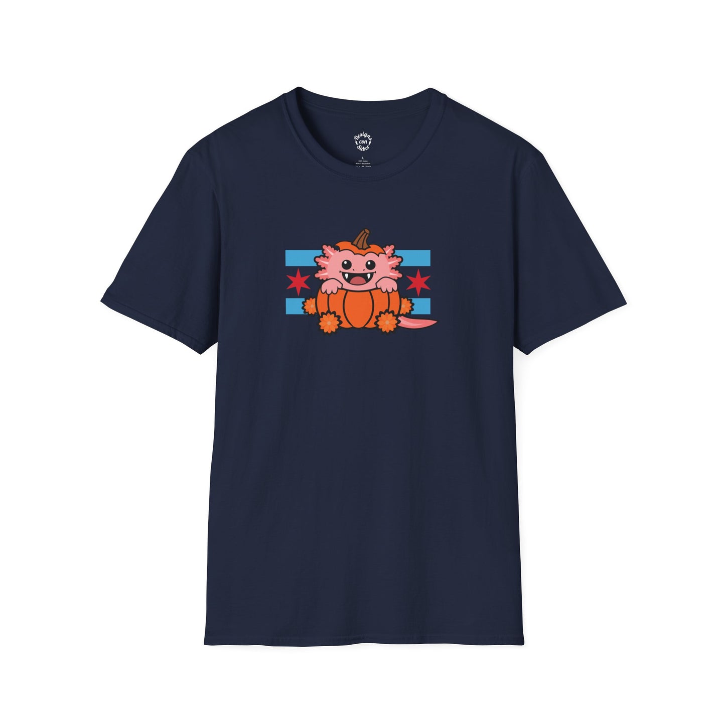 Pink Axolotl Chicago Halloween Pumpkin T Shirt