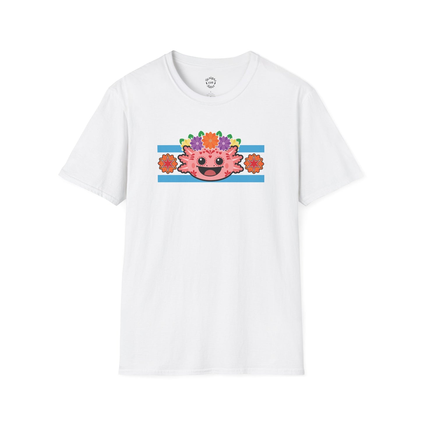 Pink Axolotl Chicago Dia de los Muertos T Shirt