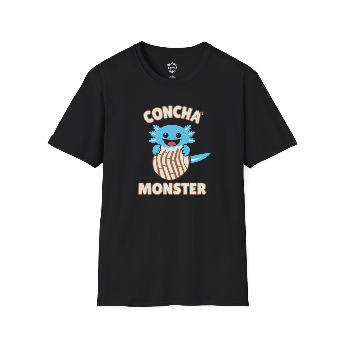 Blue Axolotl Concha Monster T Shirt