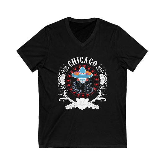 Chicago Catrina With Sombrero V-Neck