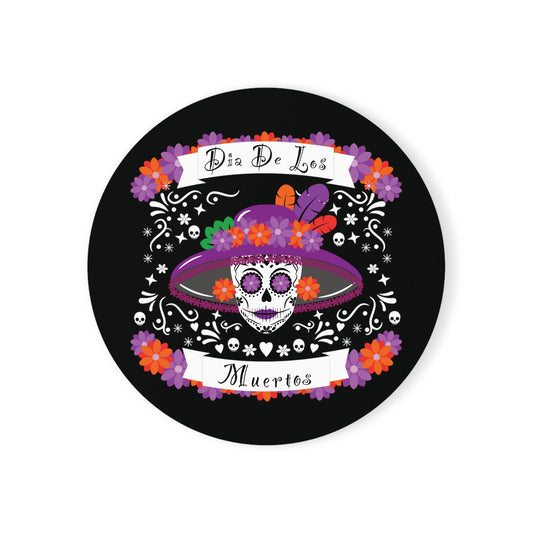 Dia De Los Muertos Catrina Cork Back Coaster