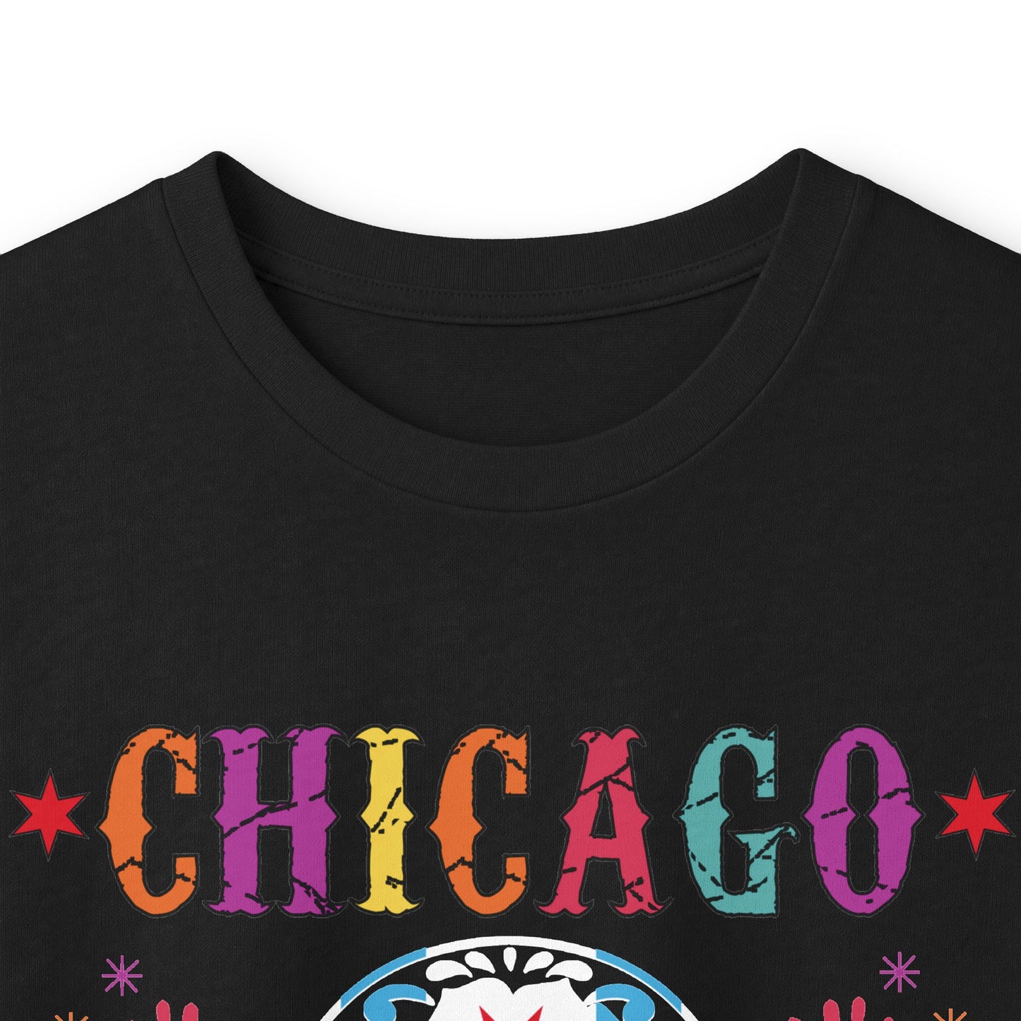 Chicago Skull Dia De Los Muertos Long Sleeve Tee